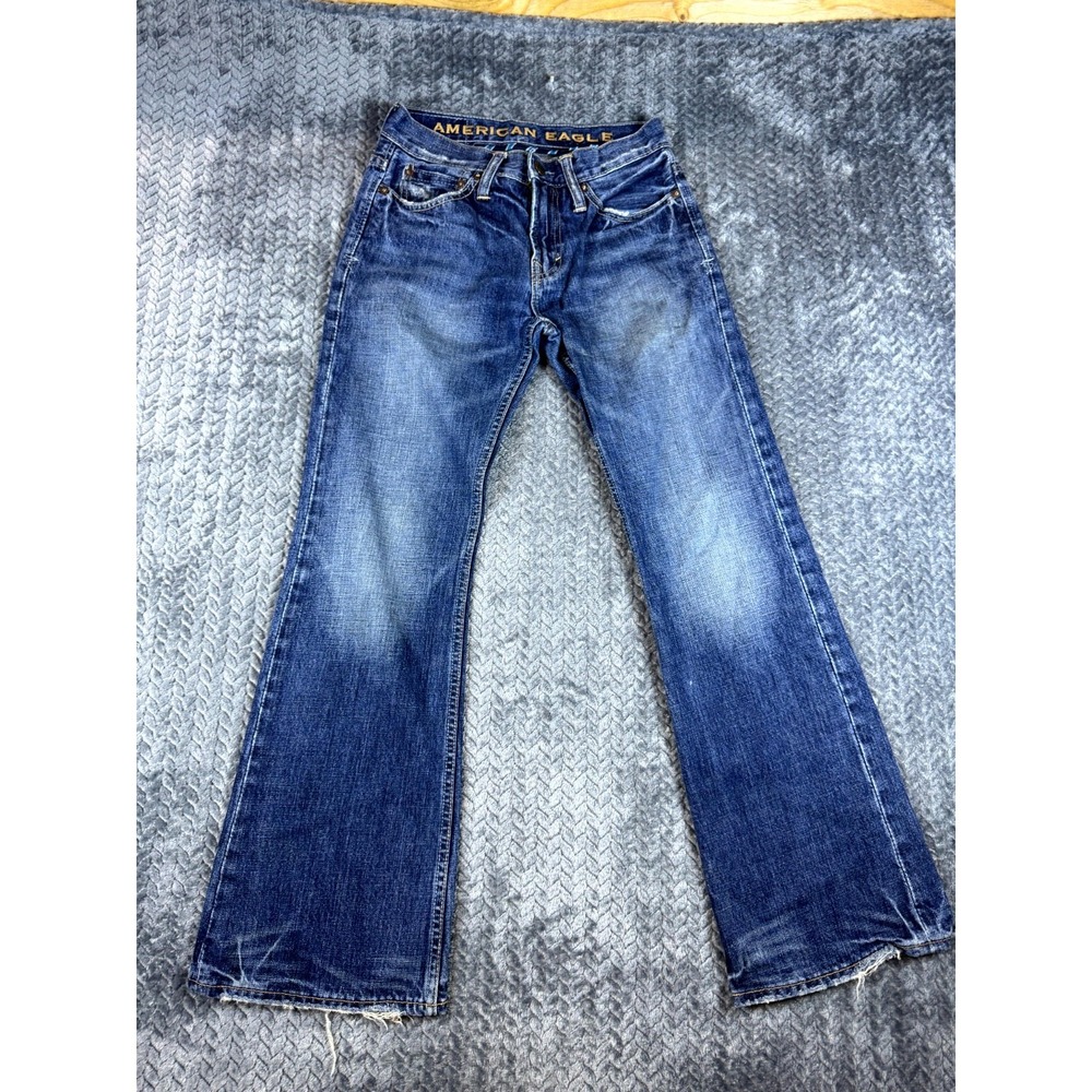 American Eagle Outfitters Bootcut Jeans Womens 26/28 Blue Denim Cotton Mid Rise